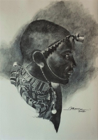 Drawing titled "jotham-njoroge-maas…" by Jotham Njoroge, Original Artwork, Charcoal
