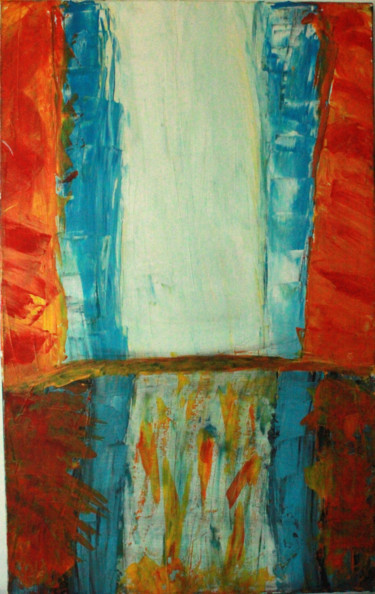Peinture intitulée "geyser d'ame" par Pi, Œuvre d'art originale, Acrylique
