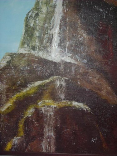 Painting titled "CASCADE" by Bernard Jouan, Original Artwork