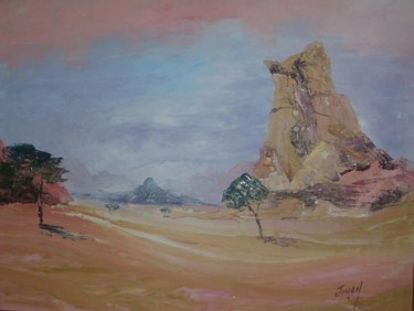 Painting titled "LE DESERT" by Bernard Jouan, Original Artwork