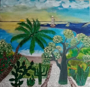 Peinture intitulée "Bord de mer" par Jouane, Œuvre d'art originale, Acrylique