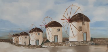Painting titled "Astipalaia" by Sophie Eisenberg, Original Artwork, Oil