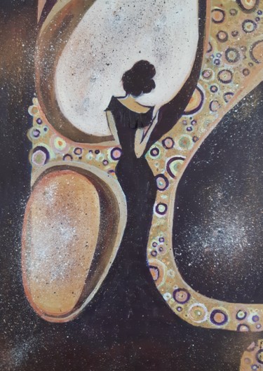 Pittura intitolato "Interstellaire" da Sophie Eisenberg, Opera d'arte originale, Acrilico