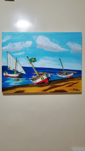 Pittura intitolato "Côte du Nouakchott…" da Jouba, Opera d'arte originale, Olio
