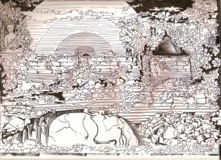 Dessin intitulée "where is Buddha?" par Stephane Joukoff, Œuvre d'art originale