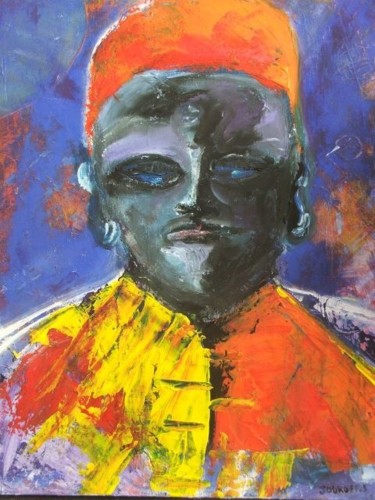 Painting titled "guerrier" by Stephane Joukoff, Original Artwork