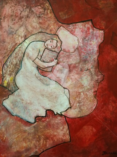 Peinture intitulée "Songe étoilé" par Joumana Hakim Fayed, Œuvre d'art originale, Acrylique