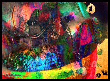Arts numériques intitulée "dancingwithcolors" par Jourcarmin, Œuvre d'art originale, Collage numérique