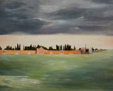 Painting titled "Venise, l'île des m…" by Isabelle Jourdain, Original Artwork