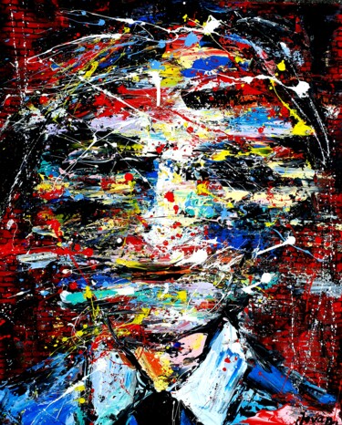 Peinture intitulée "Face vs 11 G force" par Jovanart, Œuvre d'art originale, Acrylique