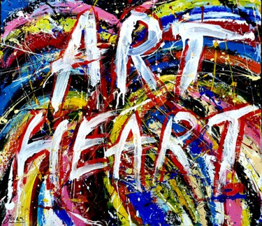 Painting titled "Art Heart" by Jovanart, Original Artwork, Acrylic