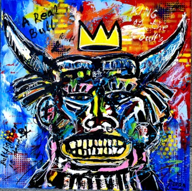 Painting titled "The King of the Bul…" by Jovanart, Original Artwork, Acrylic