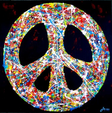 Painting titled "Colors of peace and…" by Jovanart, Original Artwork, Acrylic