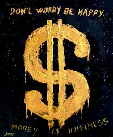 Schilderij getiteld "The power of money" door Jovanart, Origineel Kunstwerk, Acryl