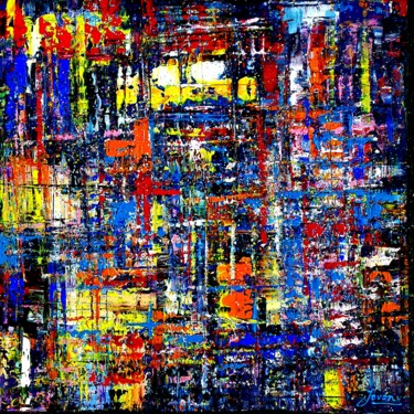 Painting titled "Abstract lights of…" by Jovanart, Original Artwork, Acrylic