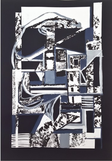 Colagens intitulada "Oblivions" por Jovana Pestoric, Obras de arte originais, Guache