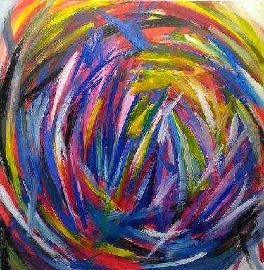 Painting titled "abstrait 2017 2" by Viviane Joanchicoy Jovi, Original Artwork, Acrylic