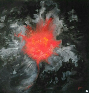 Painting titled "volcan" by Viviane Joanchicoy Jovi, Original Artwork, Other
