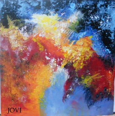 Painting titled "Abstait 7" by Viviane Joanchicoy Jovi, Original Artwork, Acrylic