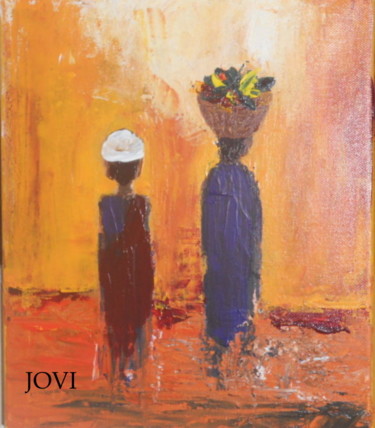 Painting titled "en-route-pour-le-ma…" by Viviane Joanchicoy Jovi, Original Artwork, Acrylic
