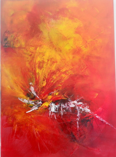 Painting titled "Passion" by Viviane Joanchicoy Jovi, Original Artwork, Oil