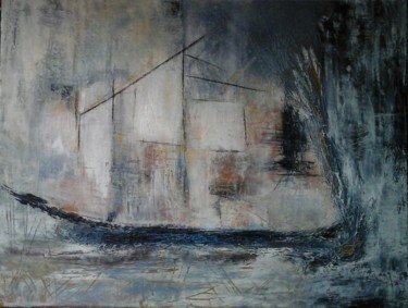 Schilderij getiteld "bateau fantome.jpg" door Viviane Joanchicoy Jovi, Origineel Kunstwerk, Acryl