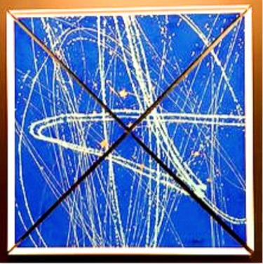 Painting titled "Klein d'Oeil" by Joxa Vi', Original Artwork, Acrylic Mounted on Wood Panel