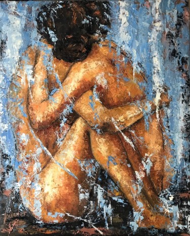 Painting titled "COUPLICITE" by Joy Jourdet, Original Artwork, Oil