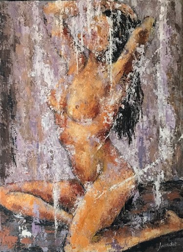 Картина под названием "DIVINE NUDITE" - Joy Jourdet, Подлинное произведение искусства, Масло