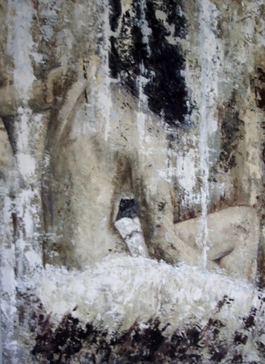 Painting titled "A DEMI DECOUVERTE" by Joy Jourdet, Original Artwork