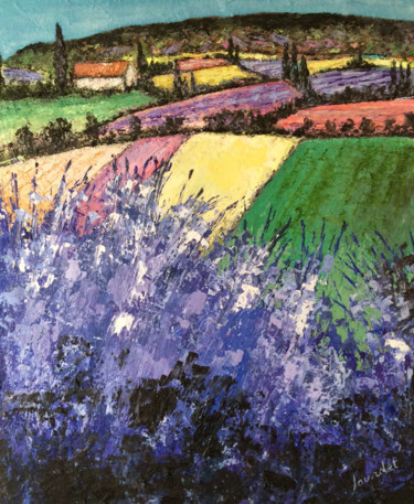 Peinture intitulée "LA PROVENCE" par Joy Jourdet, Œuvre d'art originale, Huile