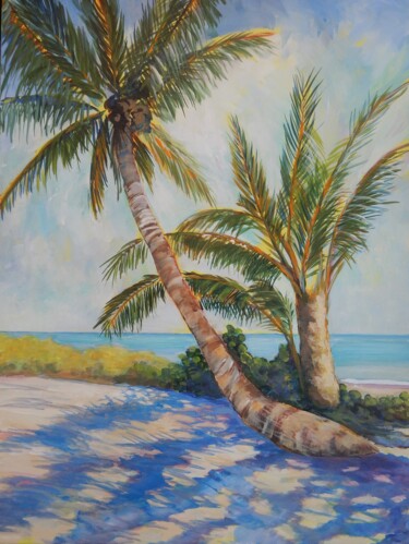 Malarstwo zatytułowany „A Sunny Place” autorstwa Joy Parks Coats, Oryginalna praca, Akryl Zamontowany na Drewniana rama noszy