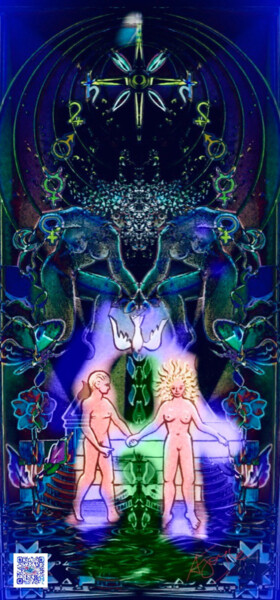 Digitale Kunst getiteld "Lame de tarot inédi…" door Joyce Attal, Origineel Kunstwerk, 2D Digital Work