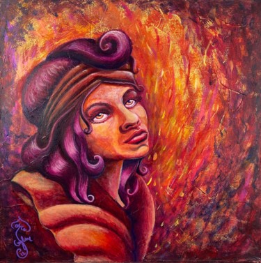 Картина под названием "Persévérer" - Joyce Ayline, Подлинное произведение искусства, Акрил Установлен на Деревянная рама для…