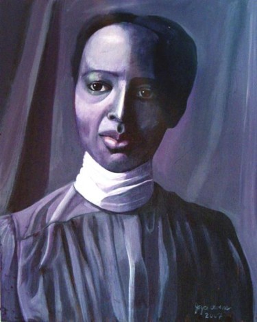 Painting titled "Woman in Draped Hig…" by Joyce Owens, Original Artwork