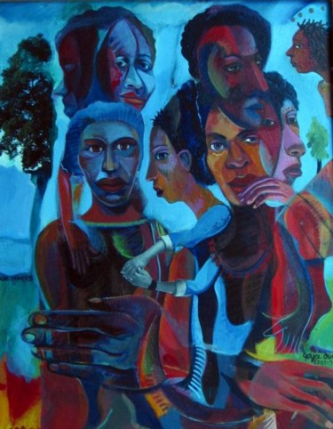 Painting titled "Hands" by Joyce Owens, Original Artwork