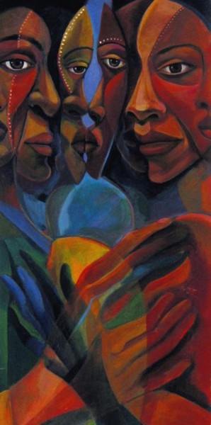 Painting titled "Make Love Not War" by Joyce Owens, Original Artwork