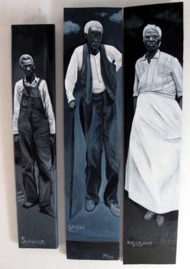 Painting titled "Trio of Survivors" by Joyce Owens, Original Artwork