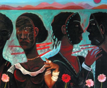 Painting titled "Connect" by Joyce Owens, Original Artwork