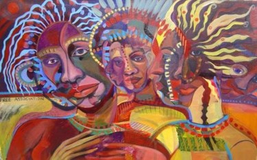 Free Association Painting titled "Free Association" by Joyce Owens, Original Art, Acrylic