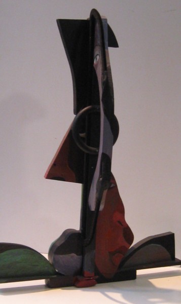 Sculpture titled "Retro-racing Picass…" by Joyce Owens, Original Artwork, Wood