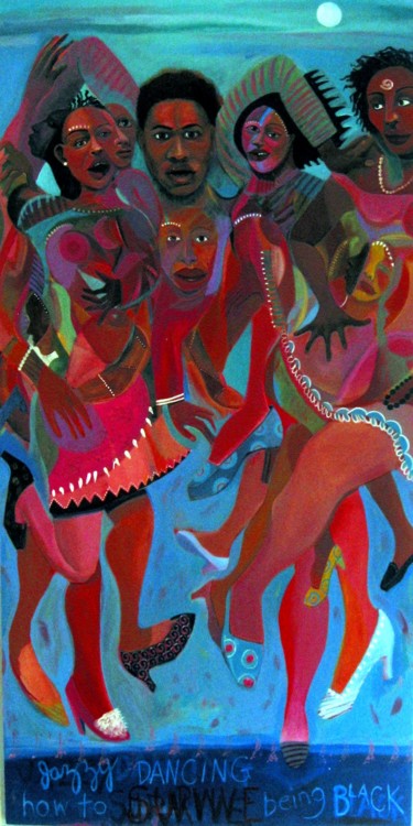 Painting titled "Jazzy Dancing: How…" by Joyce Owens, Original Artwork, Acrylic