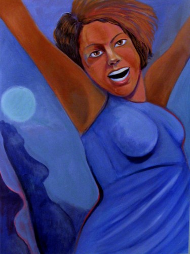 Painting titled ""JOY", woman leapin…" by Joyce Owens, Original Artwork