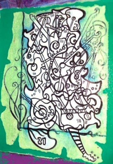 Painting titled "my twenty-one guita…" by Joyce Sabdao, Original Artwork