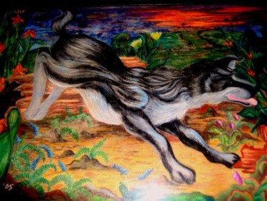 Painting titled "wilderness" by Joyce Sabdao, Original Artwork