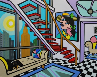 Painting titled "penthouse-44x55 Ori…" by Jozza, Original Artwork, Acrylic