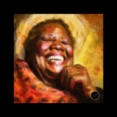 Digitale Kunst getiteld "African Woman" door Jp Eugster, Origineel Kunstwerk, AI gegenereerde afbeelding
