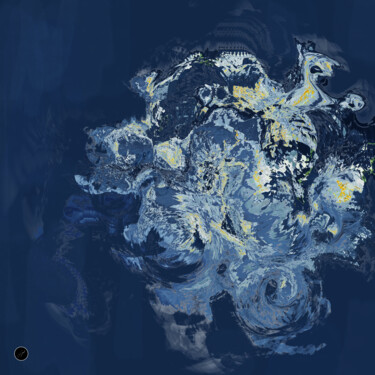 Arte digitale intitolato "Flower blue" da Jp Eugster, Opera d'arte originale, Pittura digitale