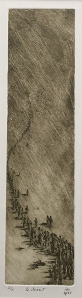 LE DESERT - eau forte monotypée Gravures & estampes intitulée "LE DESERT - eau for…" par Jean-Pierre Seferian, Œuvre d'art originale,