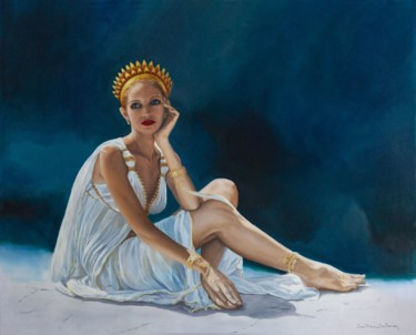 Pintura titulada "Hélène" por Jean-Pierre André Leclercq, Obra de arte original, Oleo Montado en Bastidor de camilla de made…
